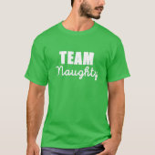 Team Naughty Matching met kerstparen T-shirt (Voorkant)