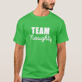 Team Naughty Matching met kerstparen T-shirt