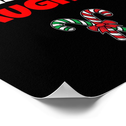 Team Naughty Nice Funny Holiday Christmas T Shirt Poster (Hoek)