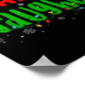 Team Naughty Nice Santa Hat Funny Christmas Matchi Poster (Hoek)