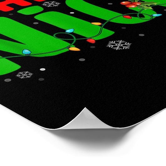 Team Naughty Nice Santa Hat Funny Christmas Matchi Poster (Hoek)