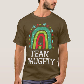 Team Naughty Rainbow Matching Kerstmis voor coup T-shirt