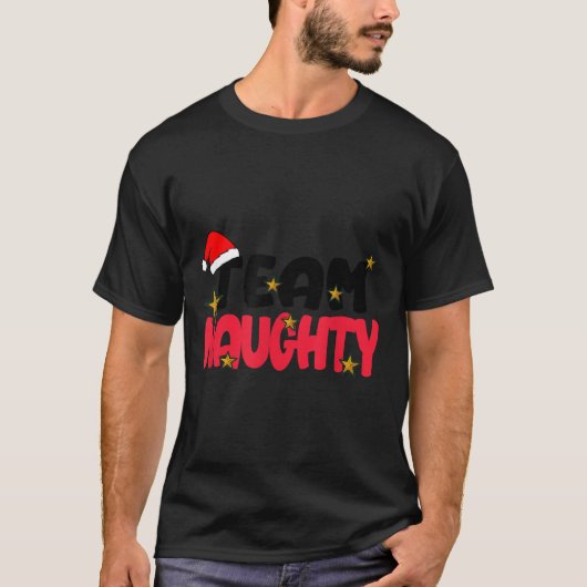 Team Naughty Shirt Funny Matching Christmas Family (Voorkant)