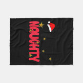 Team Naughty Shirt Funny Matching Christmas Family Fleece Deken (Voorkant (Horizontaal))