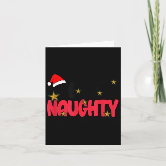 Team Naughty Shirt Funny Matching Christmas Family Kaart (Voorkant)