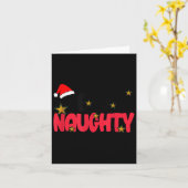 Team Naughty Shirt Funny Matching Christmas Family Kaart (Gele Bloem)