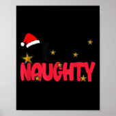 Team Naughty Shirt Funny Matching Christmas Family Poster (Voorkant)