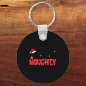 Team Naughty Shirt Funny Matching Christmas Family Sleutelhanger (Voorkant)