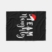 Team Naughty - Team Leuk Grappig Kerstpaar Ma Fleece Deken (Voorkant (Horizontaal))