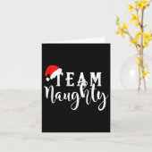 Team Naughty - Team Leuk Grappig Kerstpaar Ma Kaart (Gele Bloem)