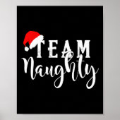 Team Naughty - Team Leuk Grappig Kerstpaar Ma Poster (Voorkant)
