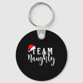 Team Naughty - Team Leuk Grappig Kerstpaar Ma Sleutelhanger (Voorkant)