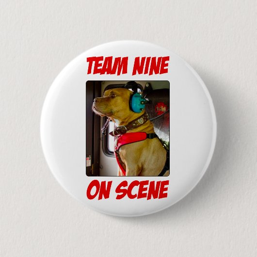 Team negen op de Button van de Scène (Voorkant)