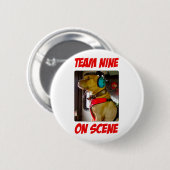 Team negen op de Button van de Scène (Voorkant /achterkant)