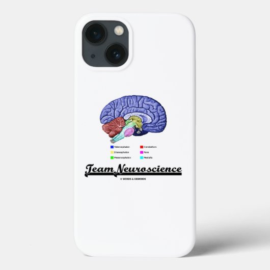 Team Neuroscience Brain Anatomee Attitude Case-Mate iPhone Case (Achterkant)