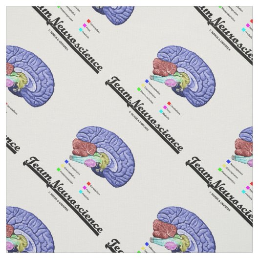 Team Neuroscience Brain Anatomee Attitude Stof (Swatch)