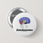 Team Neuroscience (hersenanatomie Attitude) Ronde Button 5,7 Cm (Voorkant /achterkant)
