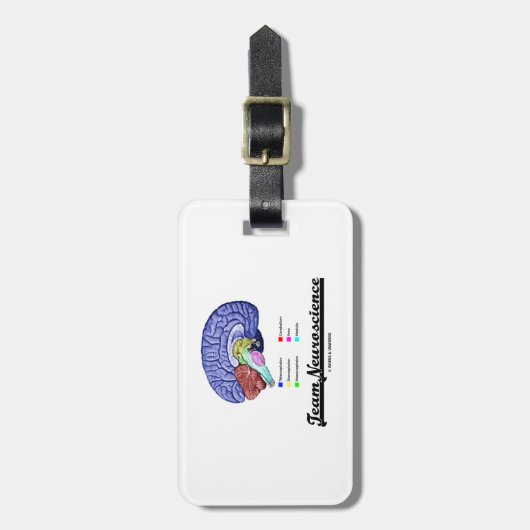 Team Neuroscience (Hersenen Anatomie Attitude) Bagagelabel (Voorkant verticaal)