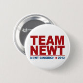 Team Newt Gingrich 2012 Ronde Button 5,7 Cm (Voorkant /achterkant)