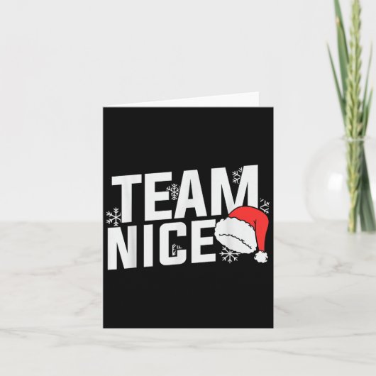 Team Nice Family Christmas Apparel Uni Kids &amp;  Kaart (Voorkant)