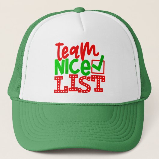 Team Nice List - Kerstontwerpen-56587 Trucker Pet (Voorkant)
