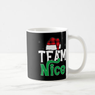 Team Nice Naughty Plaid Xmas PJS 2024 Grappig paar Koffiemok