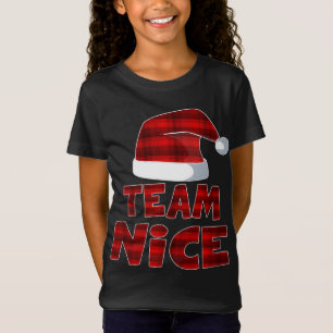 Team Nice Santa Red Pset Claus Kerstmis Pajama F T-shirt