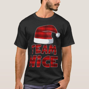 Team Nice Santa Red Pset Claus Kerstmis Pajama F T-shirt