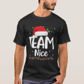 Team Nice Shirt Funny Naughty Nice Kerstkerst (Voorkant)