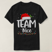 Team Nice Shirt Funny Naughty Nice Kerstkerst (Design voorkant)