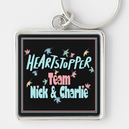 Team Nick en Charlie Black Sleutelhanger (Voorkant)