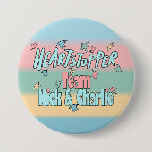 Team Nick en Charlie kleurrijk Ronde Button 7,6 Cm (Voorkant)