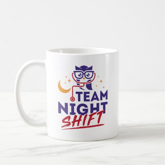 Team Night Shift Hospital Doctor Nurse Personeel Koffiemok (Links)