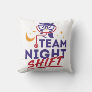 Team Night Shift Hospital Doctor Nurse Personeel Kussen
