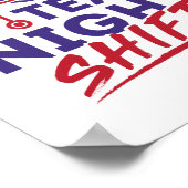 Team Night Shift Hospital Doctor Nurse Personeel Poster (Hoek)