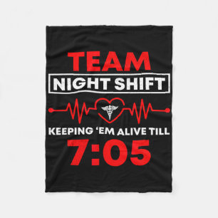 Team Night Shift houdt me in leven tot grappige ve Fleece Deken