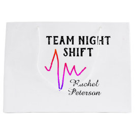 Team night shift nurse doctor medical name heart l groot cadeauzakje