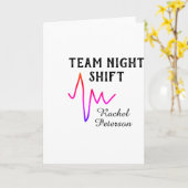 Team night shift nurse doctor medical name heart l kaart (Gele Bloem)