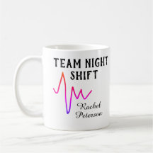Team night shift nurse doctor medical name heart l