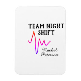 Team night shift nurse doctor medical name heart l magneet