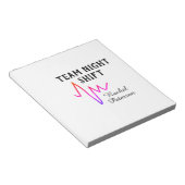 Team night shift nurse doctor medical name heart l notitieblok (Schuin)