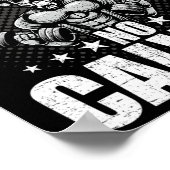 Team No Calves Bodybuilding Gewichtheffen Workout Poster (Hoek)