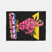 Team No Calves Flamingo Gym Gewichtheffen Bodybuil Fleece Deken (Voorkant (Horizontaal))