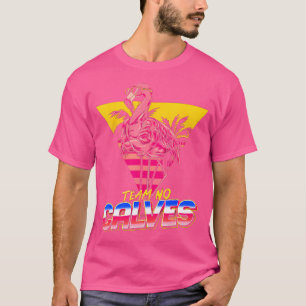 Team No Calves Flamingo Gym Gewichtheffen Bodybuil T-shirt