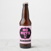 Team No Nuts Funny Gender onthullen Baby shower Bier Etiket (Voorkant)