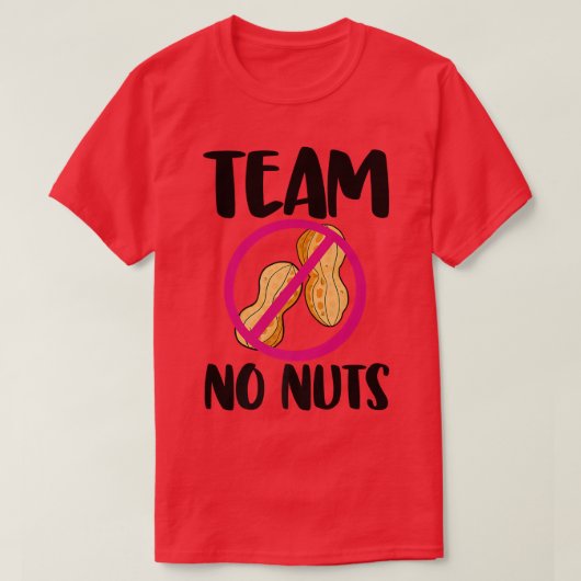 Team No Nuts Funny Gender onthulling T-shirt (Design voorkant)