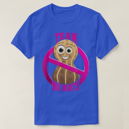 Team No Nuts gender laat zwangerschapsaankondiging T-shirt (Design voorkant)