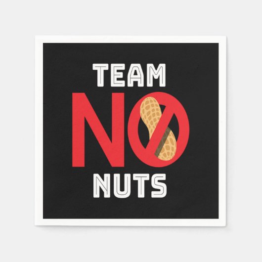 Team No Nuts Nut Nut Allergy Servet (Voorkant)
