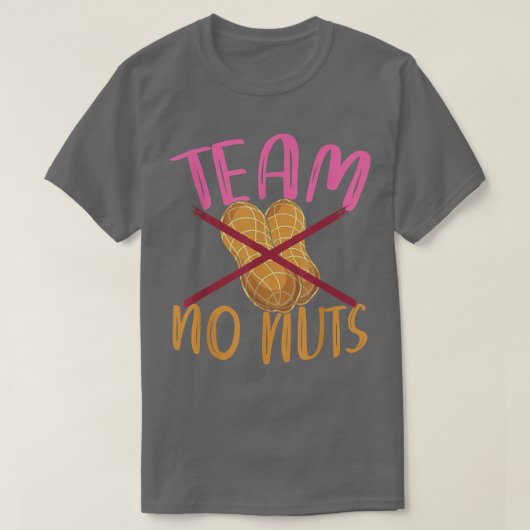 Team No Nuts Team Girl Baby shower Party Funny Gen T-shirt (Design voorkant)