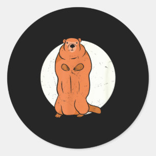 Team No Shadow Crew Groundhog Volle Maan Groundhog Ronde Sticker